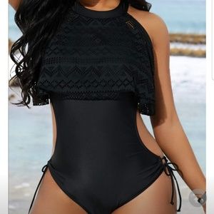 Black tankini swimsuit